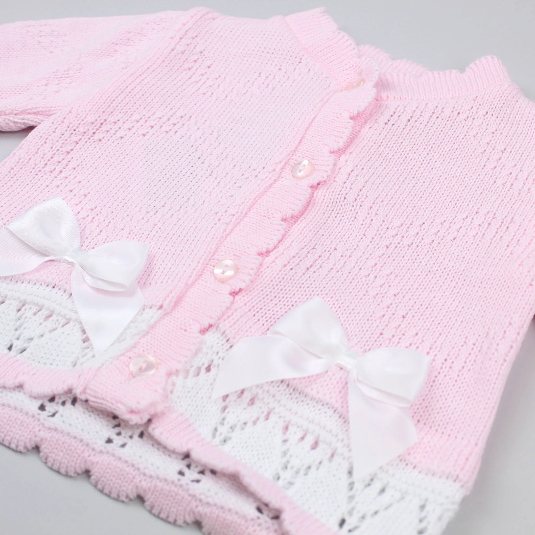 Baby Girls Knitted Cardigan - Pink