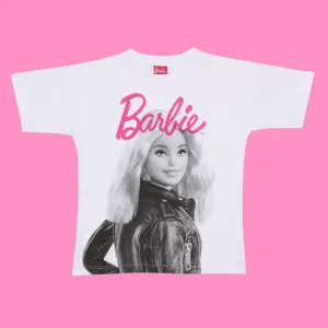 Barbie Leather Jacket Pose Girls T-Shirt