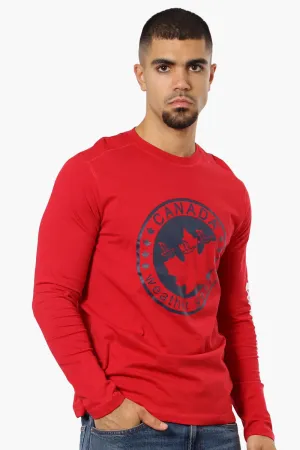 Canada Weather Gear Logo Sleeve Long Sleeve Top - Red