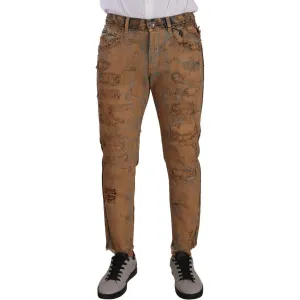 Dolce & Gabbana Authentic Distressed Denim Classic Trousers