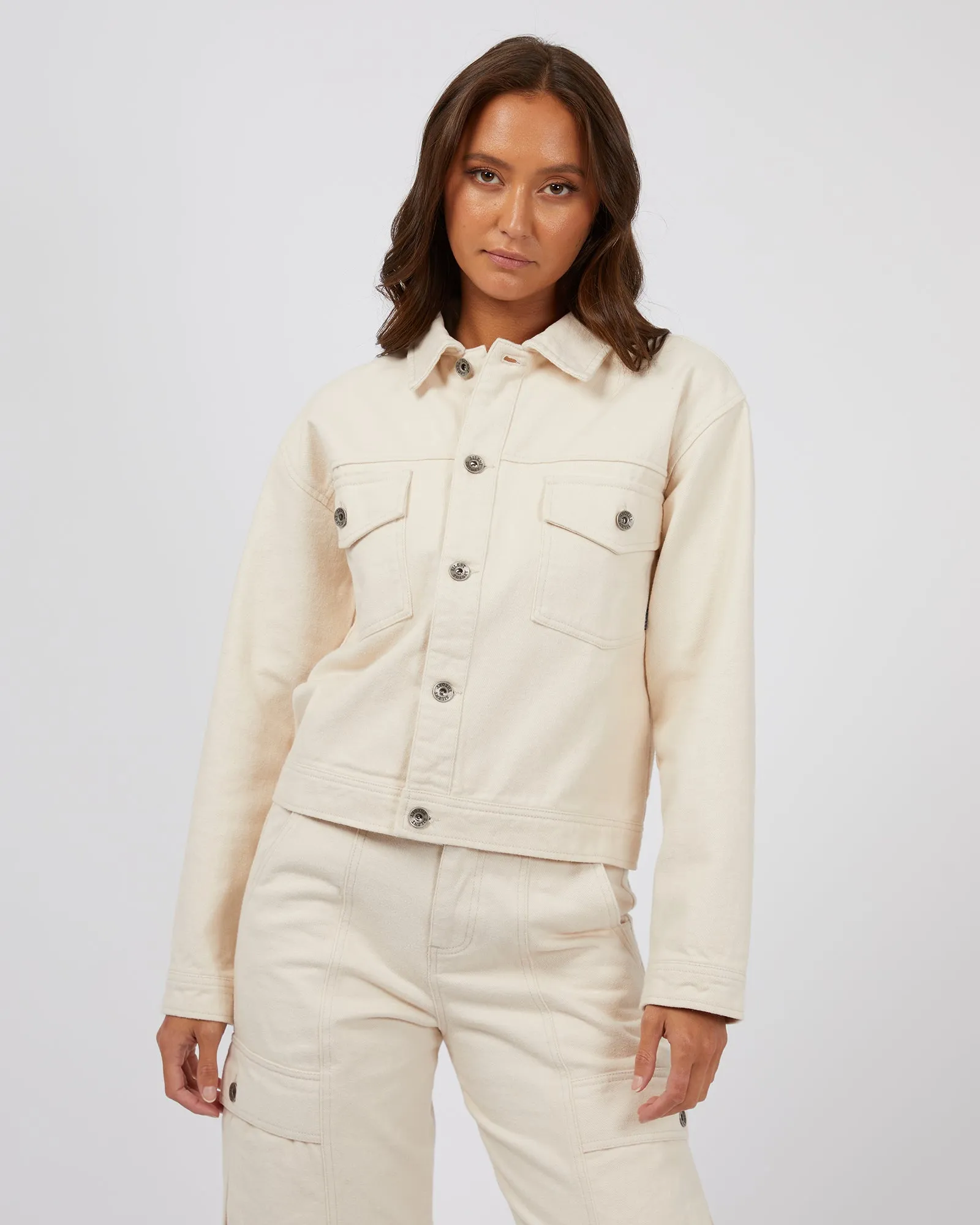 Dove Cropped Jacket Beige