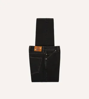 Drake's by A. Levine Black Stone Wash 12.3oz Selvedge Denim Five-Pocket Jeans