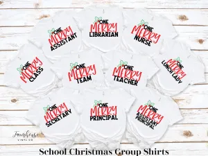 Educator School Group Christmas Shirt Collection