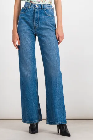 Flared denim jeans