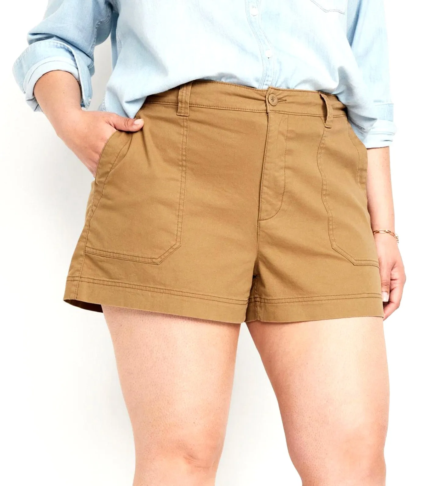 High-Waisted OGC Utility Chino Shorts for Women 3.5-Inch Inseam Clifftop