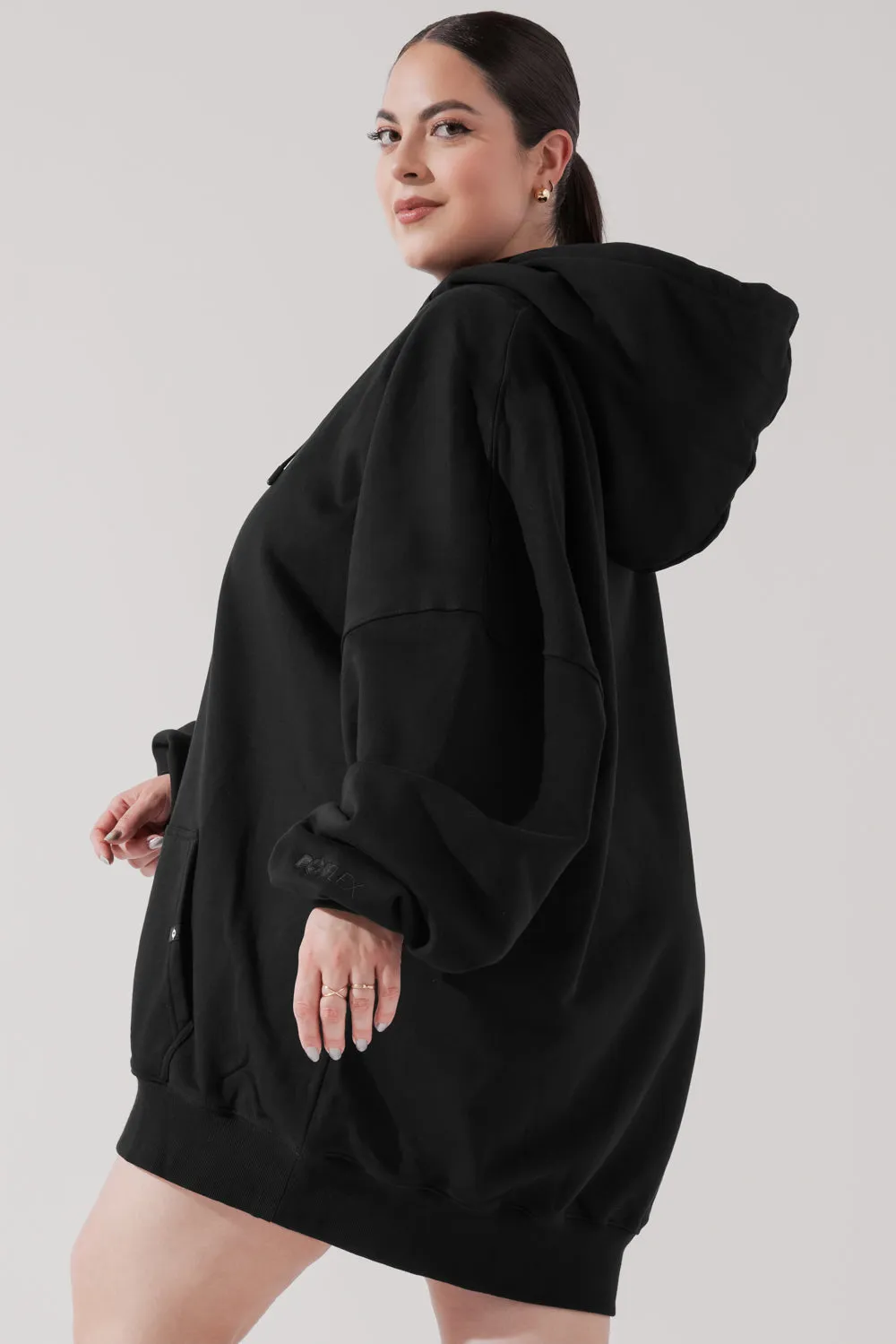 Long Cloud Hoodie - Black