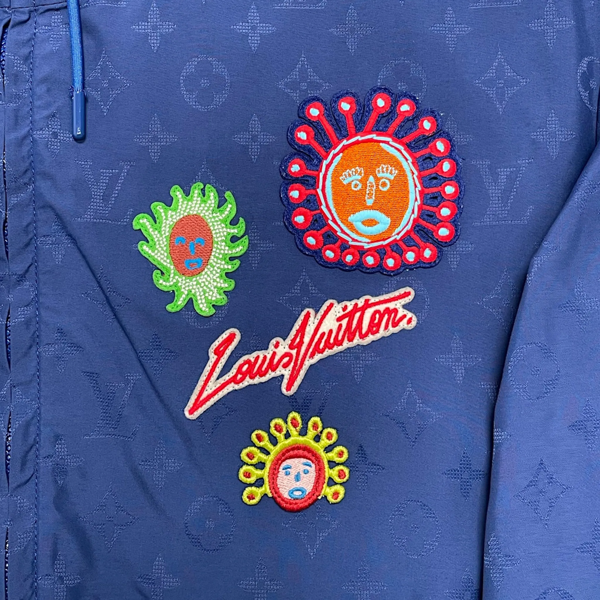 Louis Vuitton x Yayoi Kusama Faces Monogram Windbreaker Navy Blue Pre-Owned