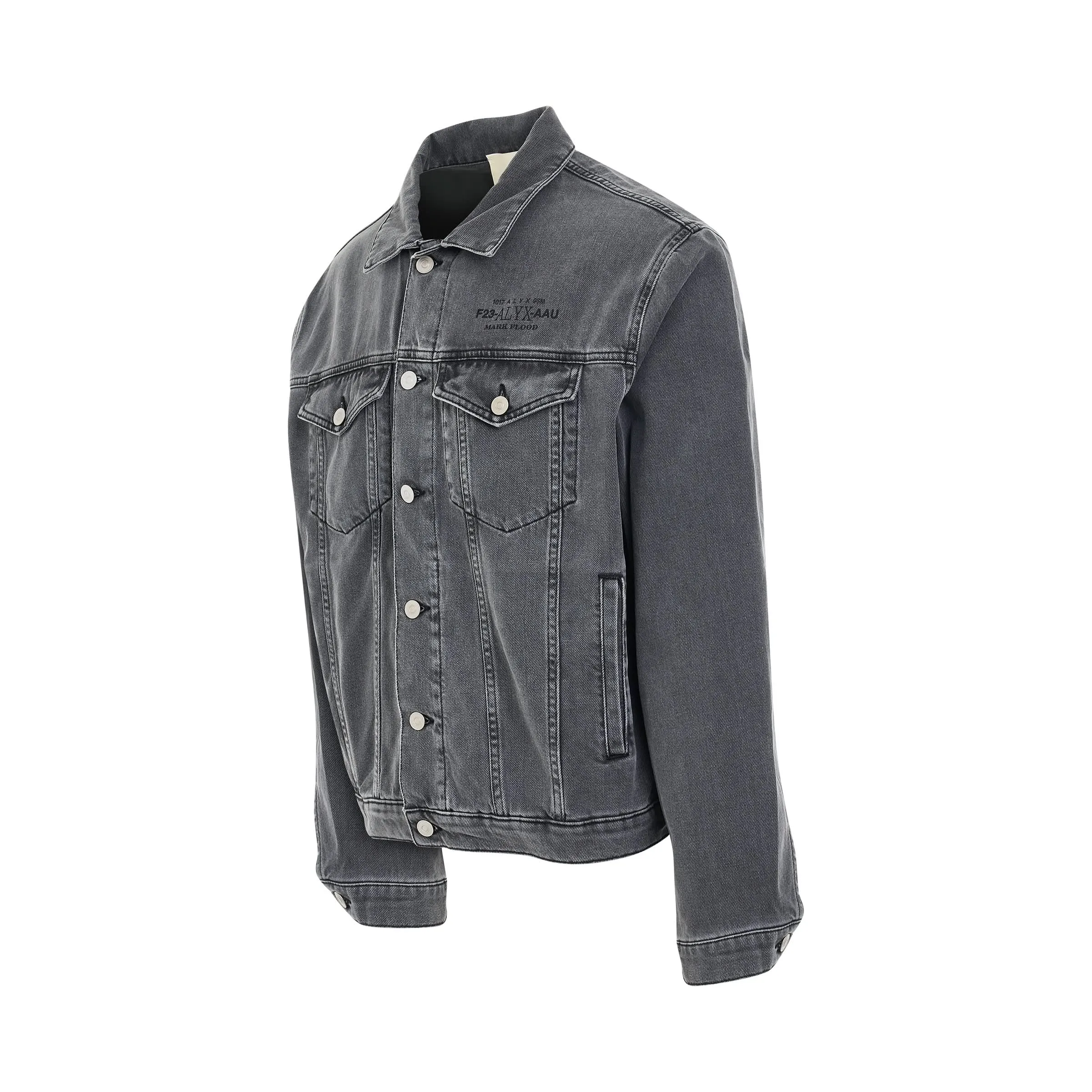 Mark Flood Square Denim Jacket in Black