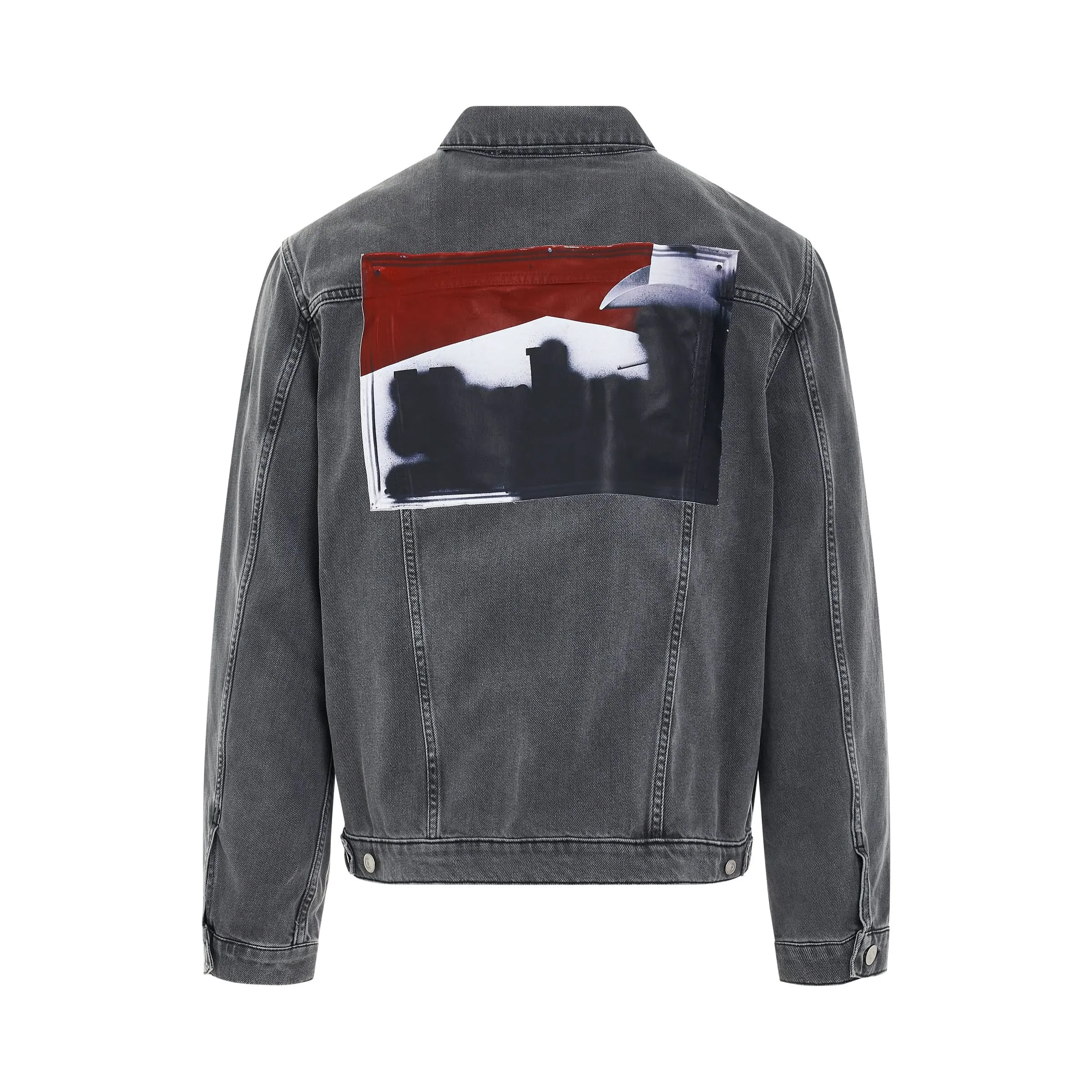 Mark Flood Square Denim Jacket in Black