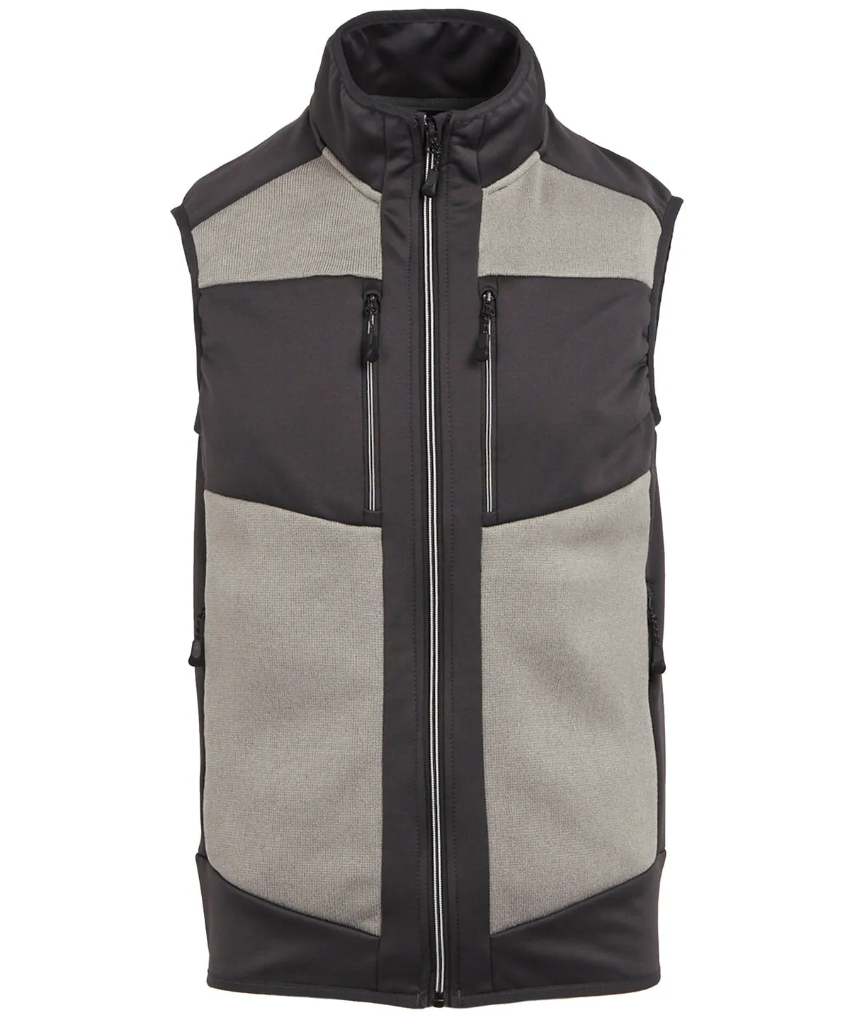 Mineral Grey/Ash - E-Volve unisex knit-effect stretch bodywarmer