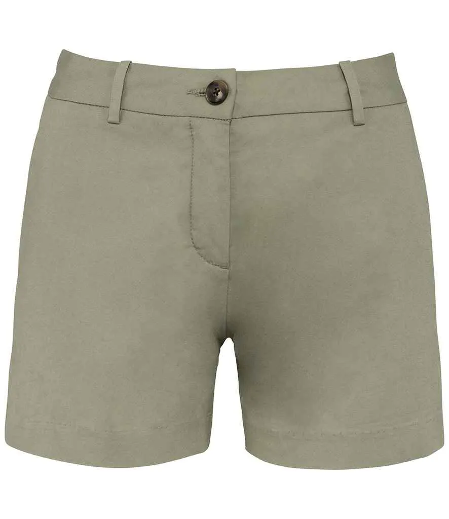 Native Spirit Ladies Chino Shorts | Almond Green