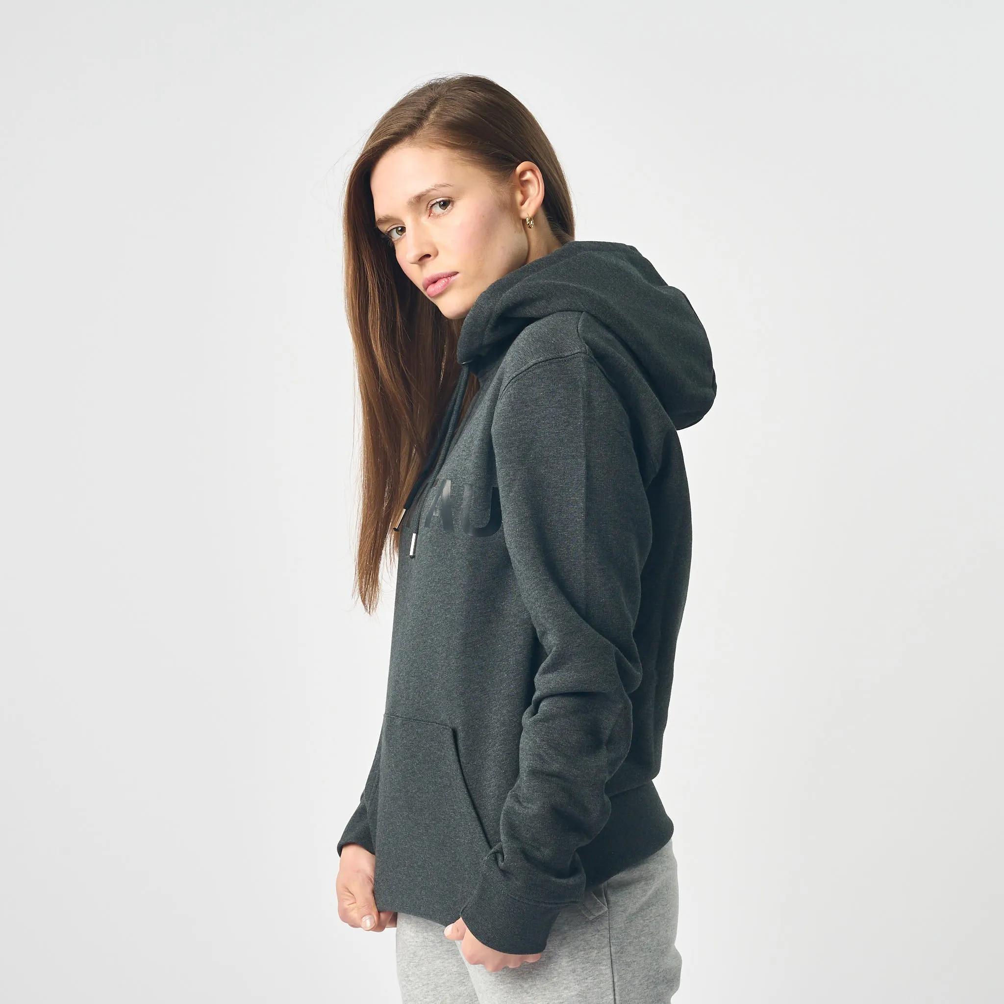 Omnitau Women's Esher Organic Cotton Overhead Hoodie - Dark Grey