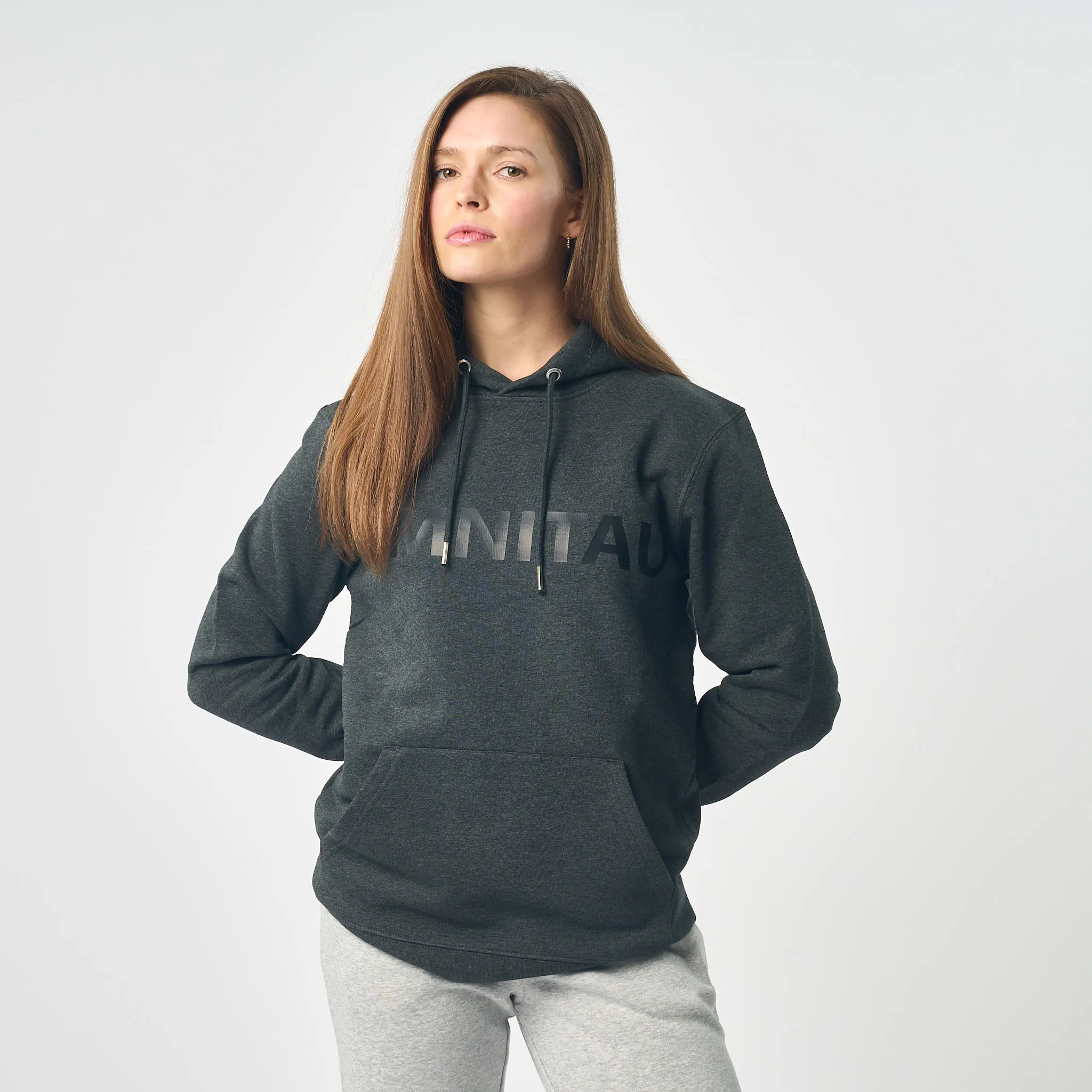 Omnitau Women's Esher Organic Cotton Overhead Hoodie - Dark Grey