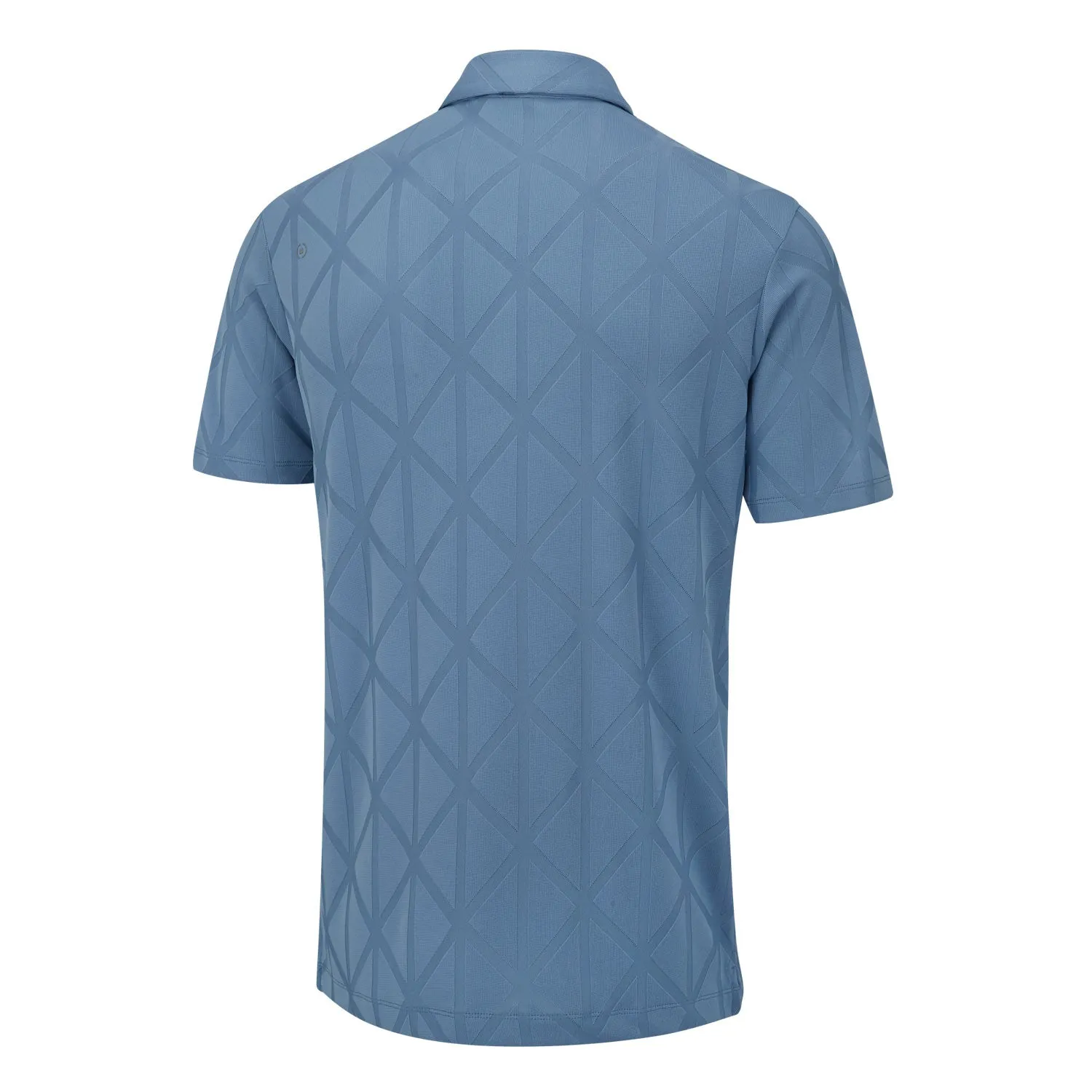 Ping Lenny Jacquard Golf Polo Shirt - Coronet Blue