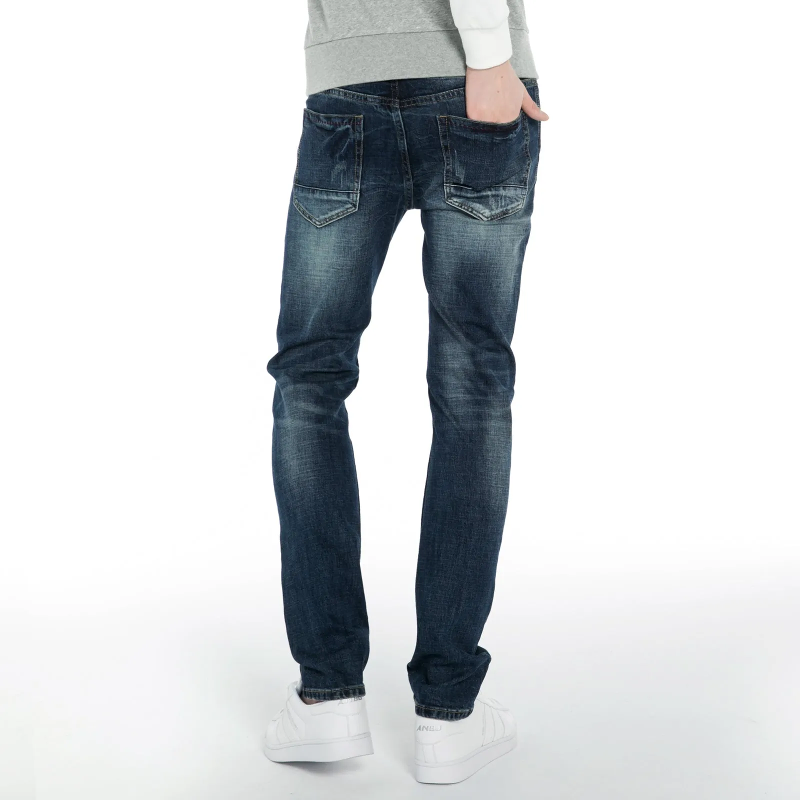 Skinny Stretch Fit Distressed Jeans