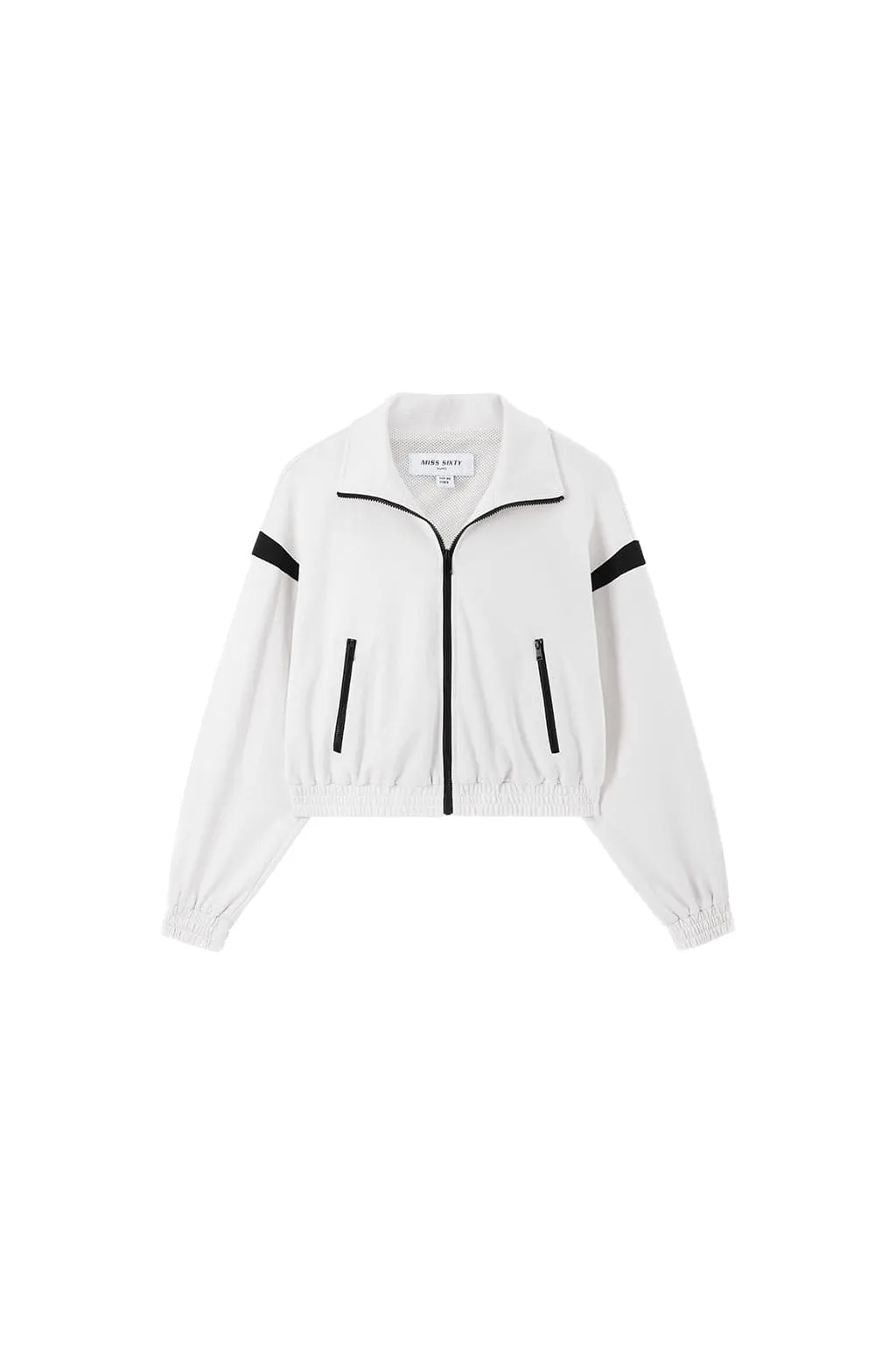 Stand Collar Zipper Retro Sporty Jacket