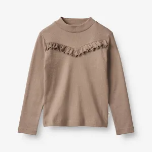 T-Shirt Rib LS Rosetta - soft brown