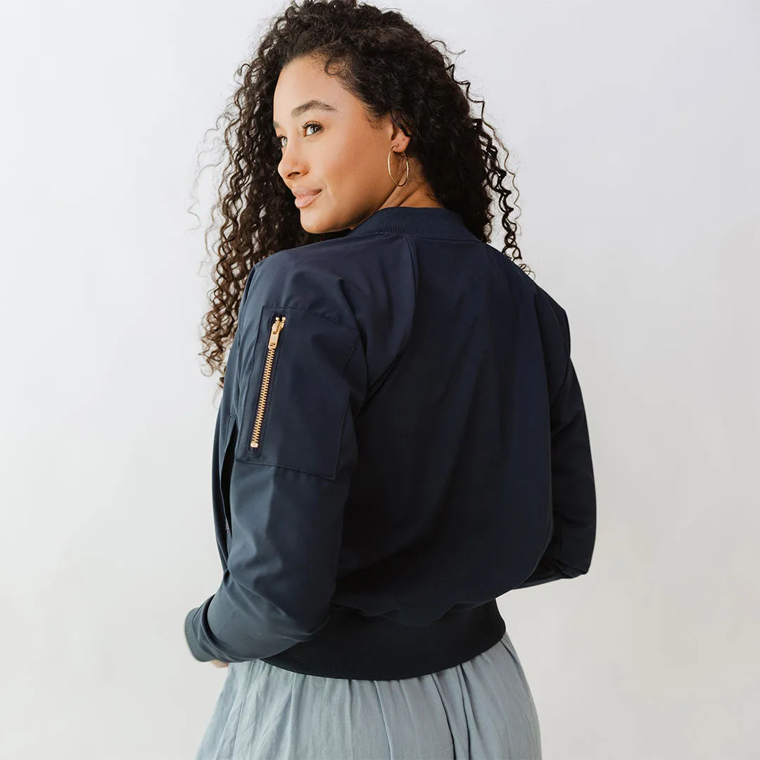 True Blue Bomber Jacket