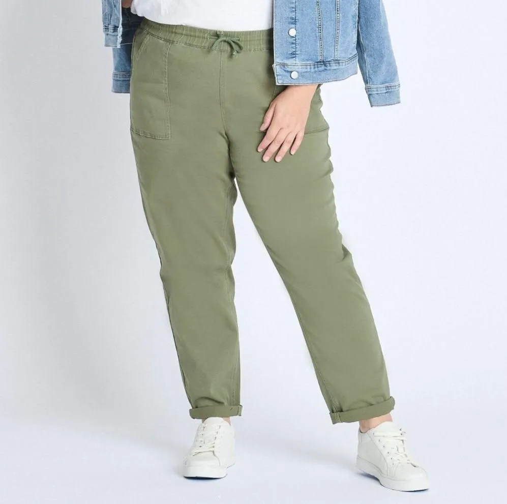 Westport Olive Weekender Twill Jogger - Plus