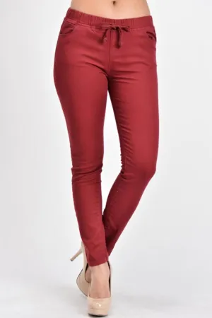 Women's Skinny Twill Jogger Pants